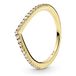 PANDORA Sparkling Wishbone Ring in Gold mit 14 Karat vergoldete Metalllegierung und Cubic Zirkonia Steinen Timeless Collection, Größe 56