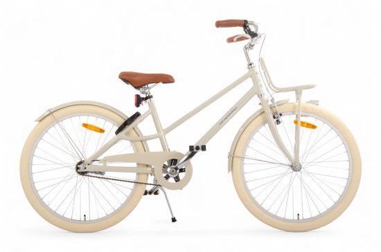 AMIGO Urban Meisjesfiets 24 Inch - Kinderfiets - Lichtgewicht Aluminium - Zandkleurig
