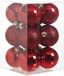 Cosy&Trendy 12x Rode kerstballen 6 cm - Onbreekbaar - Rood - 12 stuks