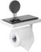 Bathroom Solutions Toiletrolhouder met Plank - Witte Kunststof - Zuignapbevestiging - Klassiek Ontwerp