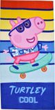 Peppa Pig handdoek skating 70 x 140 cm
