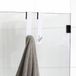 Tendance Crochets de douche - 2x pièces - blanc - métal - crochet de cabine de douche / paroi de douche - 18 cm - crochets pour serviettes