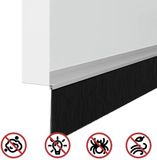 vidaXL Zelfklevende Deurborstels 6 stuks Zilver 100 cm Aluminiumlegering