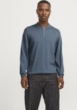 JACK&JONES JJEEMIL KNIT POLO HALF ZIP LS NOOS Hommes Pulls en maille Oceanview XS