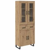 vidaXL Highboard Artisan Eikenhout 69,5 x 34 x 180 cm