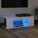 Maison Exclusive - Meuble TV avec éclairage LED, blanc, 90x39x30 cm
