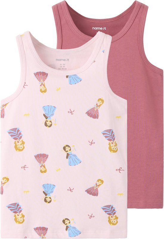 NAME IT - NMFTANK TOP 2P PRINCESS Meisjes Onderhemd