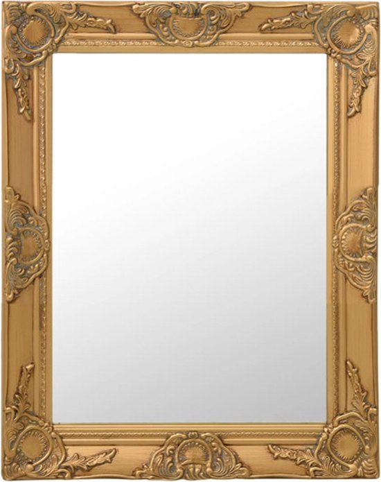 vidaXL Wandspiegel Barokstijl 50x60 cm Goudkleurig
