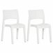 VidaXL Tuinstoelen 2 stuks Polypropeen Wit