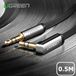 Ugreen Premium 3.5mm haakse audiokabel 50cm zwart mannetje naar mannetje ultra plat