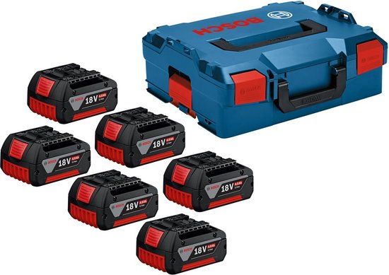 Bosch 18V Accu Set in L-BOXX - 6x 4.0Ah - 1600A02A2S
