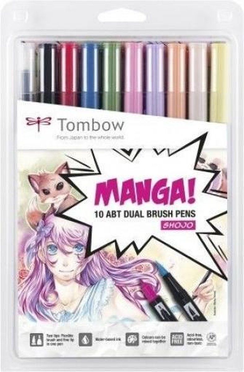 Tombow ABT-10C-MANGA2 - Pen- & potloodcadeausets - multi - 10 stuks