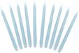 PartyDeco Bougies de dîner - bleu clair - 30x pièces - 5 heures de combustion - 24 cm