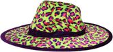 Funny Fashion Pimp/Pooier Hoed - Panterprint - Neon - Unisex Volwassenen