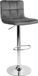 Elegantie tabouret de bar Arako, revêtu de velours de couleur graphite