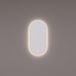 HIPP Design spiegel Ovaal-Recht PVD Geborsteld Messing met Indirecte LED Verlichting 40 x 90 x 3 cm met Spiegelverwarming. Kleurenwissel en Touch Dimmer