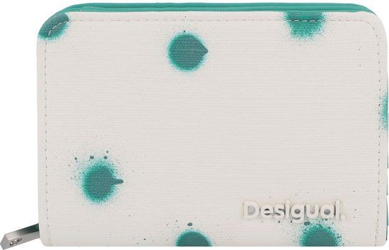 Desigual Splatter Portemonnee Dames Wit 12 cm - Lente/Zomer 2024