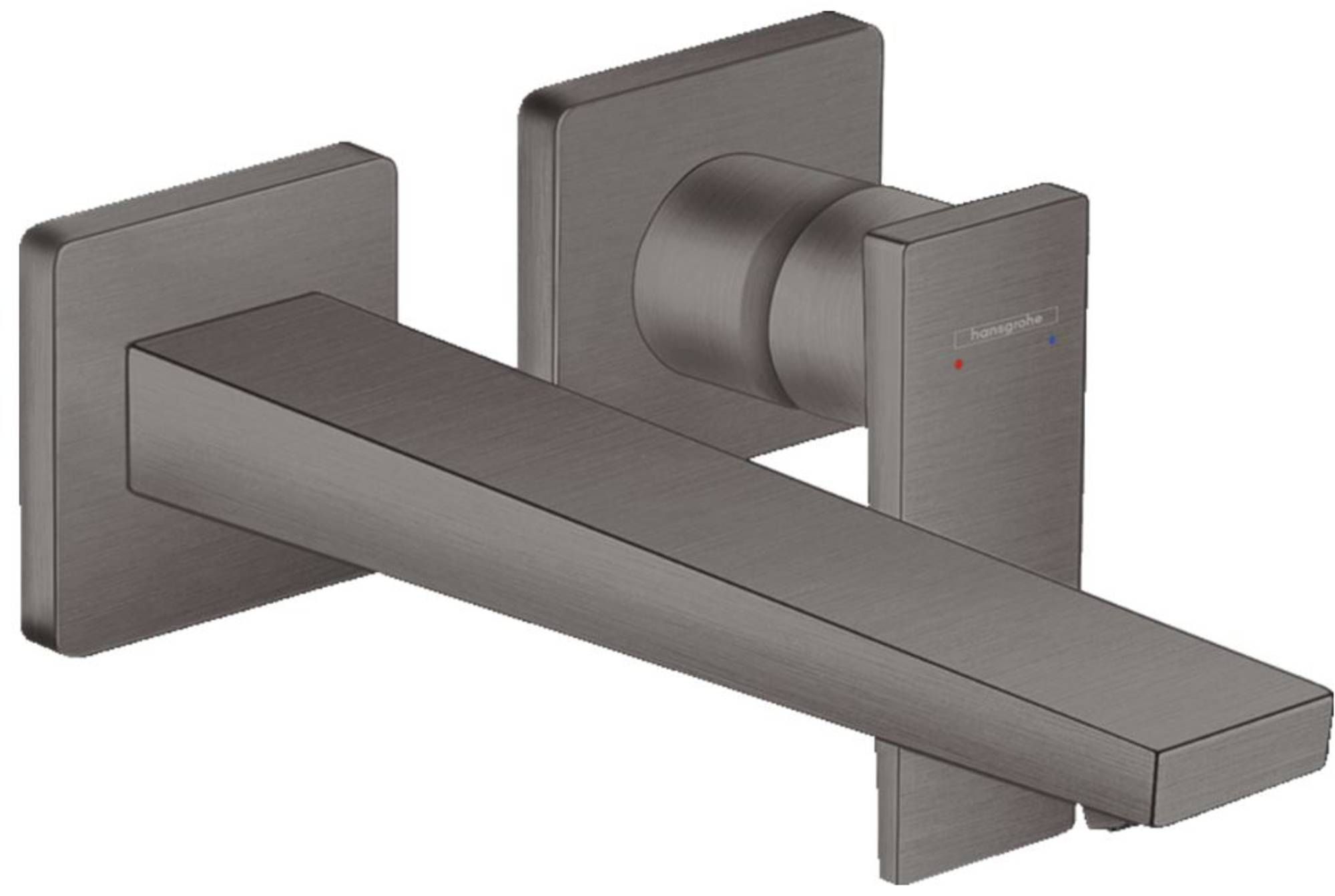 Hansgrohe Metropol Wastafelmengkraan 2-gats Afbouwdeel Brushed Black Chroom