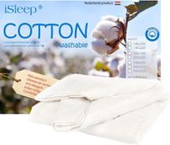 iSleep Zomerdekbed Kinder Katoen Wasbaar - 100% Katoenen Zomer Dekbed - Junior - 120x150 cm - Wit
