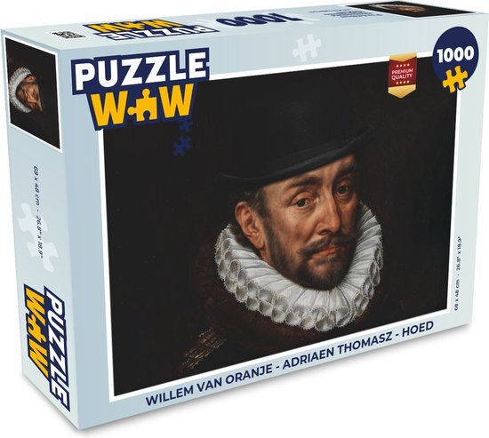 MuchoWow Puzzel Willem van Oranje - Adriaen Thomasz - Hoed - Legpuzzel - Puzzel 1000 stukjes volwassenen