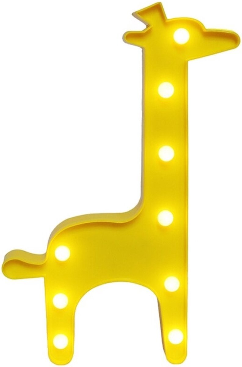 Luminous Luxury Nachtlamp Giraffe - Geel - 30*20cm - Kinderkamer Slaapkamer