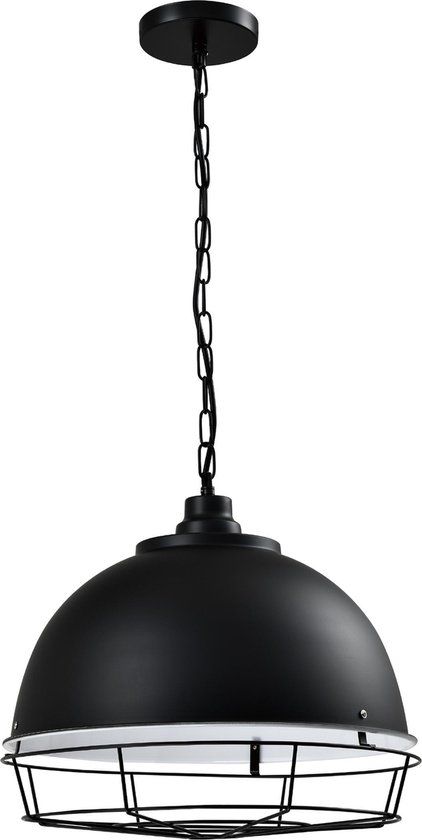 QUVIO Hanglamp landelijk - Zwart - D 42 cm - E27 - Dimbaar