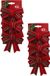 Gerimport Kerst ornamenten strikken - 6x st - donkerrood - 10 x 13 cm