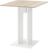 en.casa Design eettafel Lindesnes vierkant 65x65x78 cm hout en wit