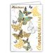Wenskaart Afie Wenskaart voor verjaardag, blauwe vlinders, zwart en goudkleurig, voor feestjes, glanzend, chic, modieus, decoratie