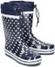 Playshoes Bottes de pluie Enfants - Bleu à pois blancs - Taille 24/25