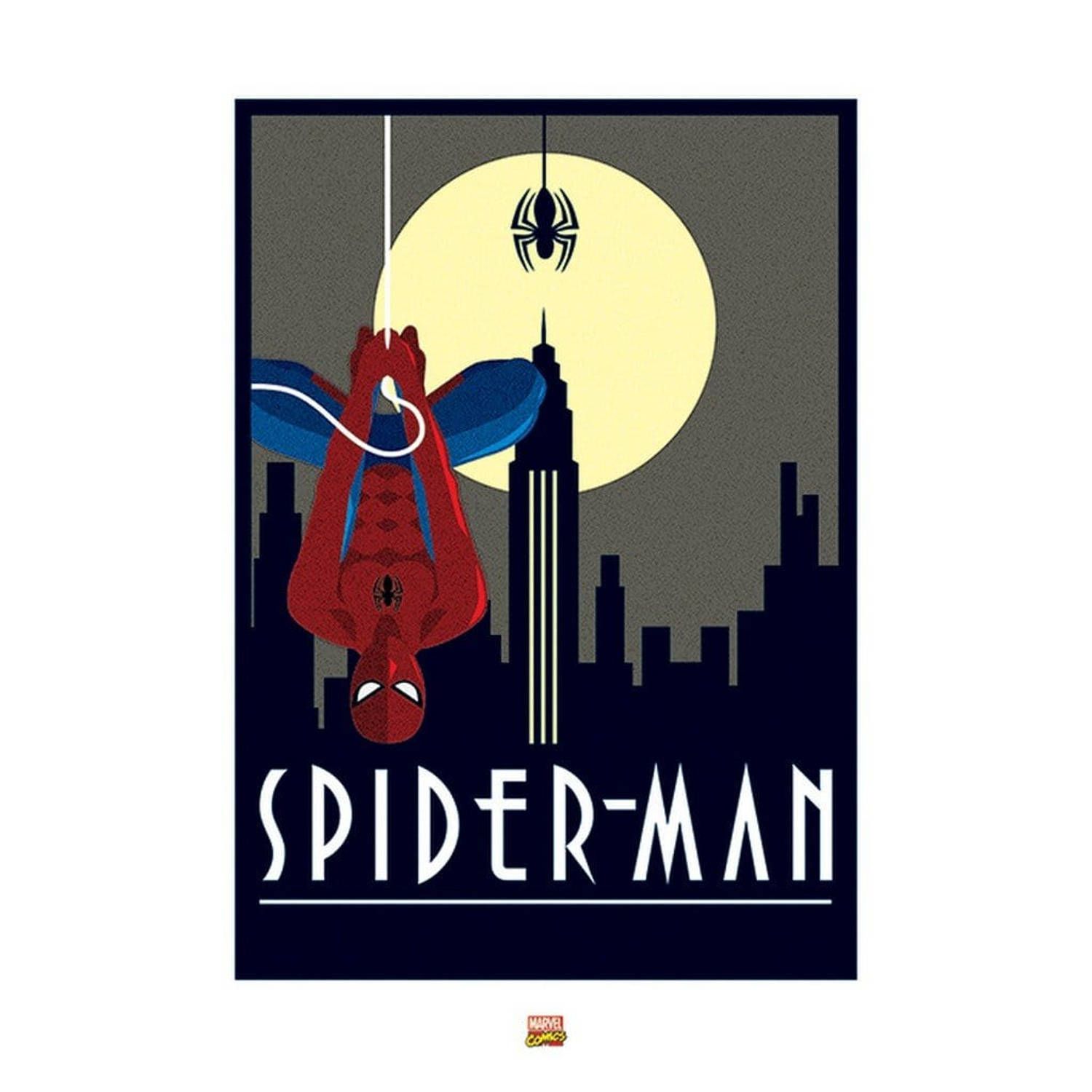 Pyramid Marvel Deco Spider-Man Hanging Art Print 60x80cm