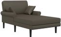 vidaXL Chaise longue Gris Similicuir