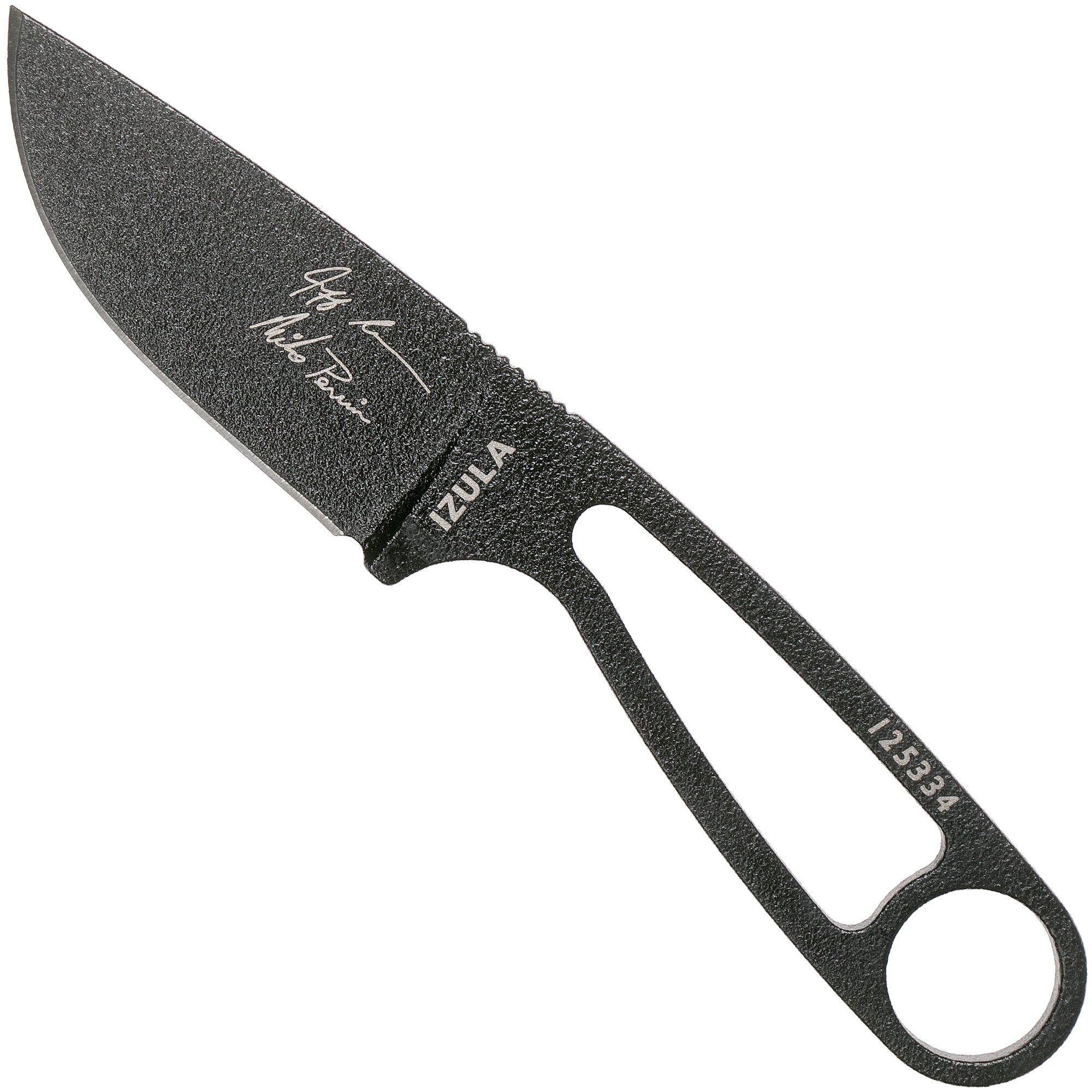 ESEE ESEE Izula Signature Model IZULA-B-SIG nekmes met zwarte schede + riemclip