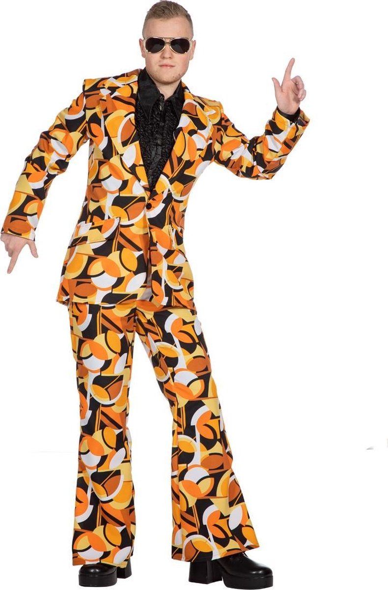 Wilbers Hippie Kostuum - Maat 56 - Oranje