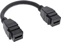 InLine HDMI Keystone module - HDMI 2.0 (4K 60Hz + HDR) - Zwart - 0.20 meter