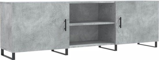 vidaXL Tv-meubel 150x30x50 cm bewerkt hout betongrijs