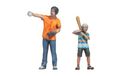 NOCH H0 figuren honkbal, voor modelbouw op spoorbreedte H0, ideaal voor miniatuurwerelden en sportscènes