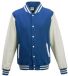Just Hoods Varsity Jacket Royal Blue/White Maat XS