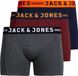 JACK & JONES JACLICHFIELD TRUNKS 3 PACK NOOS Heren Boxershorts Burgundy S