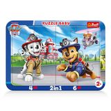 Trefl - PAW Patrol - Puppies - Baby 2-in-1 Frame Puzzels voor kinderen vanaf 2 jaar