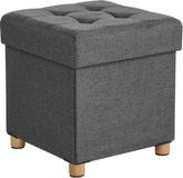 Merkloos Bank Met Opslag - Hocker Opbergruimte - Krukje - Zitkruk Met Opberg - 38 x 40 x 38 cm (B x H x D)