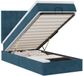 vidaXL Ottomanbed met matras en LED-verlichting, donkerblauw, 100x200 cm, fluweel