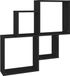 vidaXL Wandschap kubus 80x15x78,5 cm bewerkt hout zwart