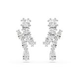 Swarovski Matrix 5700418 Oorknoppen Vrouwen Metaal Zilver Kristal Transparant