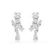 Swarovski Matrix 5700418 Oorknoppen Vrouwen Metaal Zilver Kristal Transparant