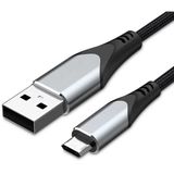 Watio Wave USB-kabel, USB 2.0 naar micro-USB, 1,5 m, grijs