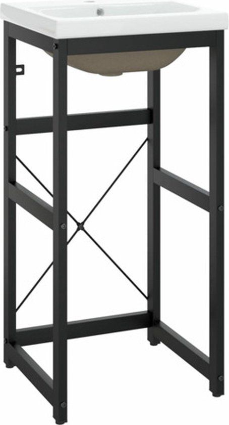 vidaXL Wastafelframe met inbouwwastafel