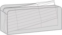 Merkloos Zwarte tuinkussen opbergtas - 130 x 50 x 32 cm - Tuinstoel kussens opbergen - polyester