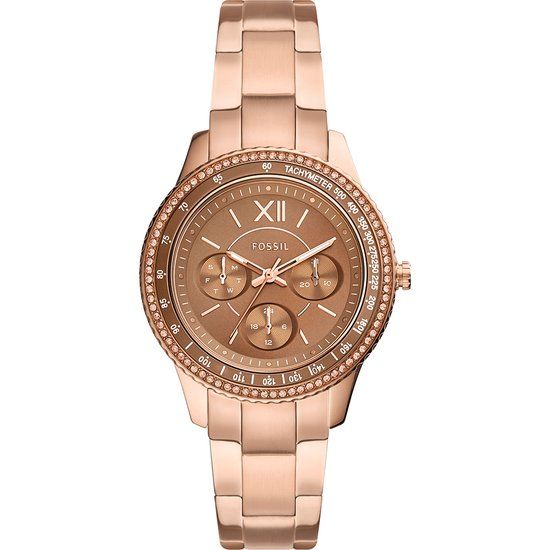 Fossil Stella Sport ES5109 Dameshorloge 37 mm - Rosékleurig