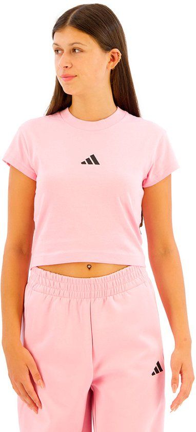 Adidas Future Icons Small Logo Baby T-shirt Korte Mouwen Roze S Vrouw